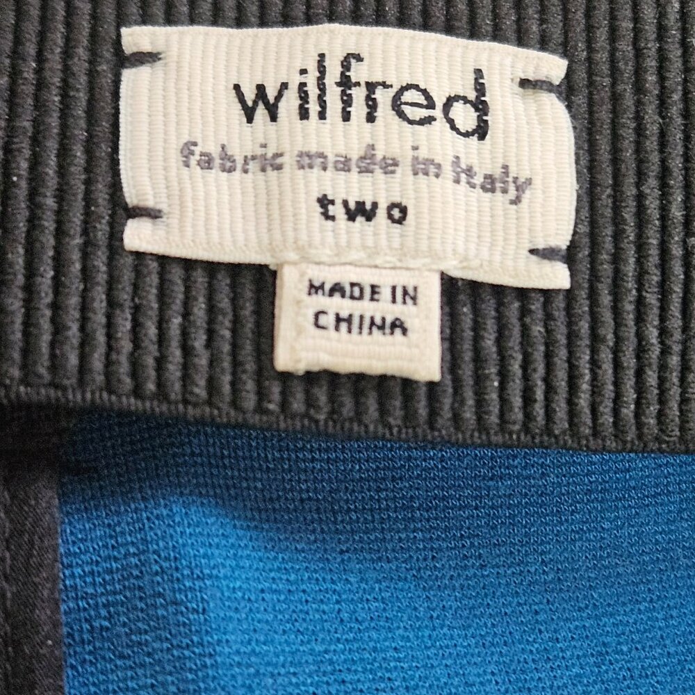 wilfred Skirt Fabric made in Italy Side Zipper Women's Size 2 Colour-blocked - Picture 3 of 6